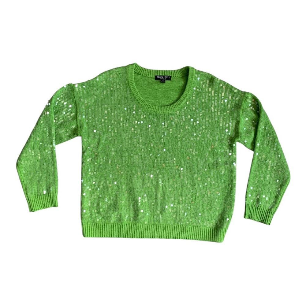 🟢Absolutely Famous Lime Sequin Sweater🟢